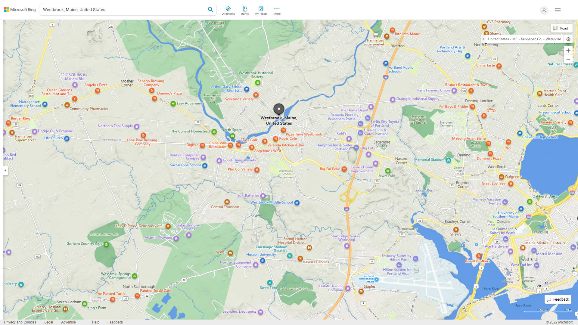 Westbrook Detailed Map